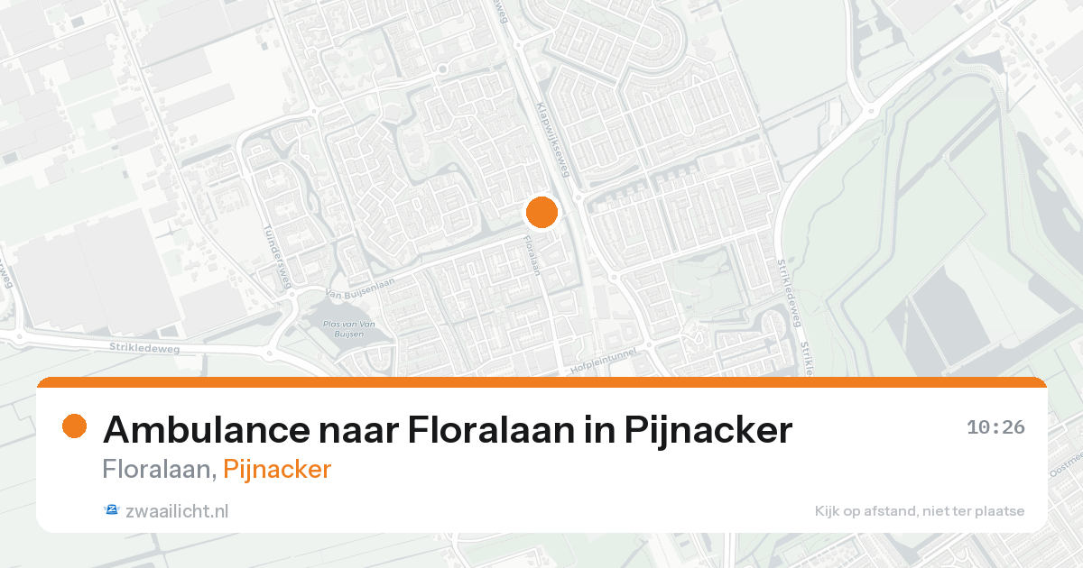 Ambulance naar Floralaan in Pijnacker — 16 aug 2026