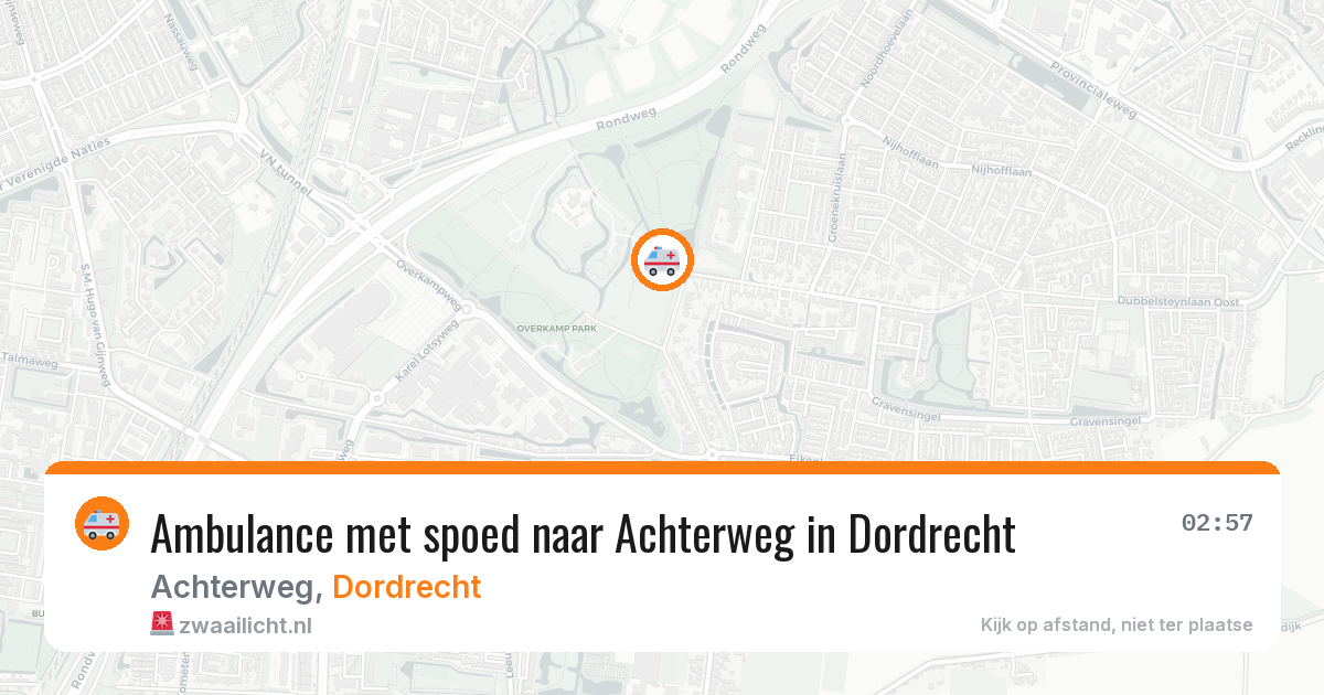 Ambulance met spoed naar Achterweg in Dordrecht — 10 jun 2026
