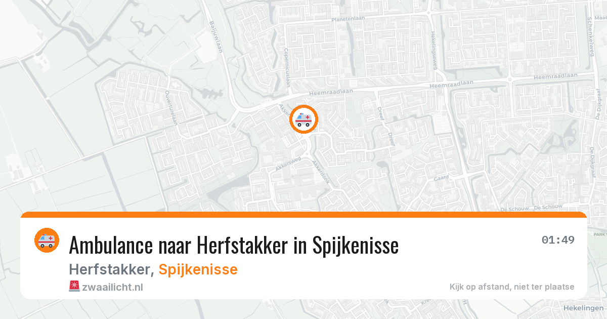 Ambulance naar Herfstakker in Spijkenisse — 31 jul 2026