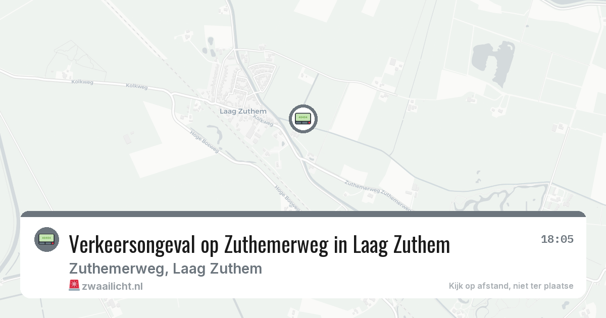 Verkeersongeval op Zuthemerweg in Laag Zuthem — 4 jun 2026