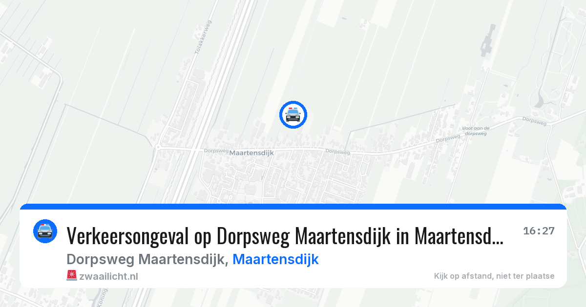 Verkeersongeval op Dorpsweg Maartensdijk in Maartensdijk — 24 apr 2026
