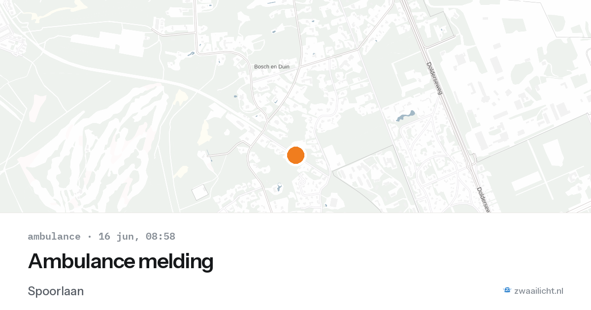 Ambulance melding — 16 jun 2026