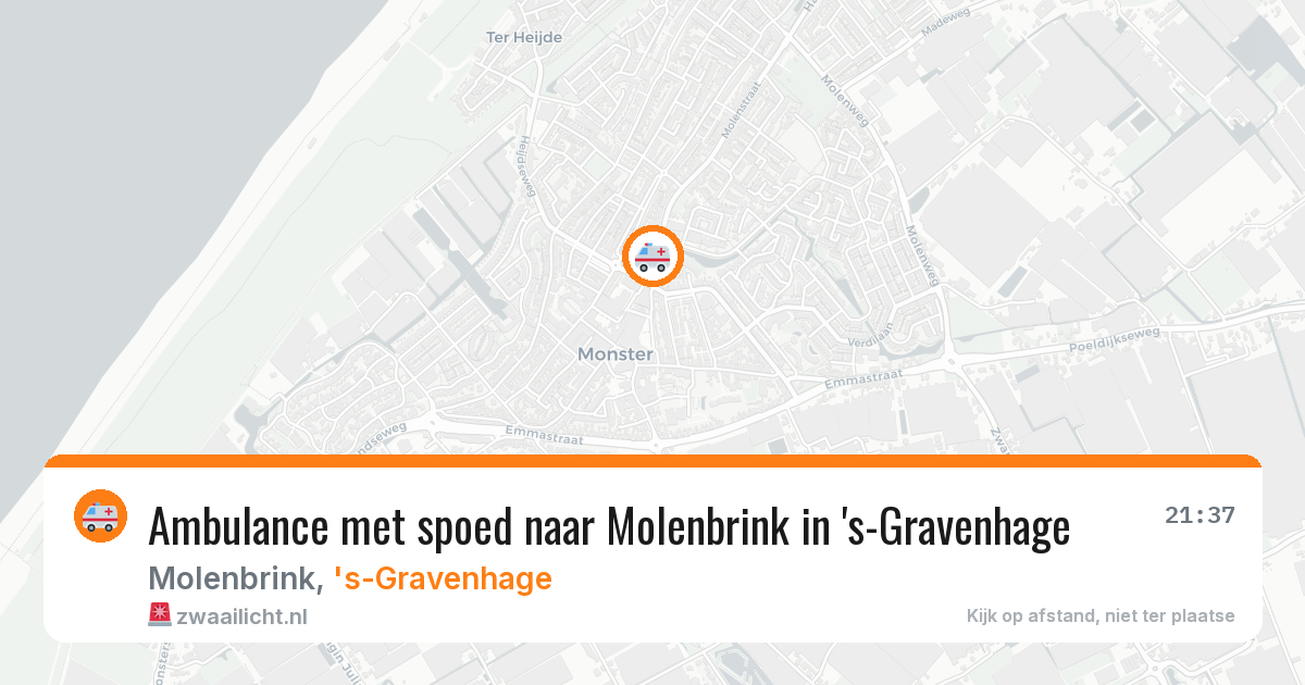 Ambulance met spoed naar Molenbrink in 's-Gravenhage — 18 mrt 2026