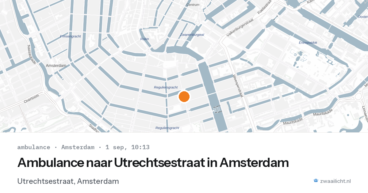 Ambulance naar Utrechtsestraat in Amsterdam — 1 sep 2026