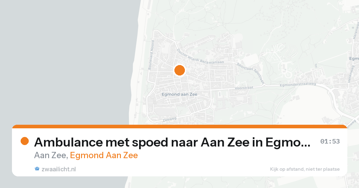 Ambulance met spoed naar Aan Zee in Egmond Aan Zee — 31 jan 2026