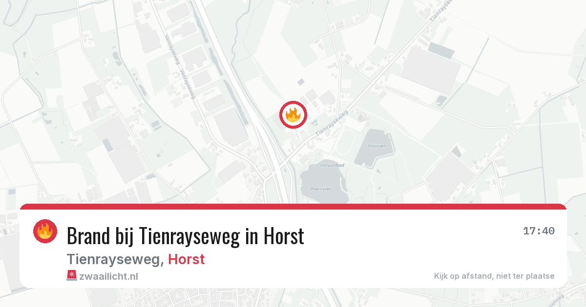 Brand bij Tienrayseweg in Horst — 26 jun 2026