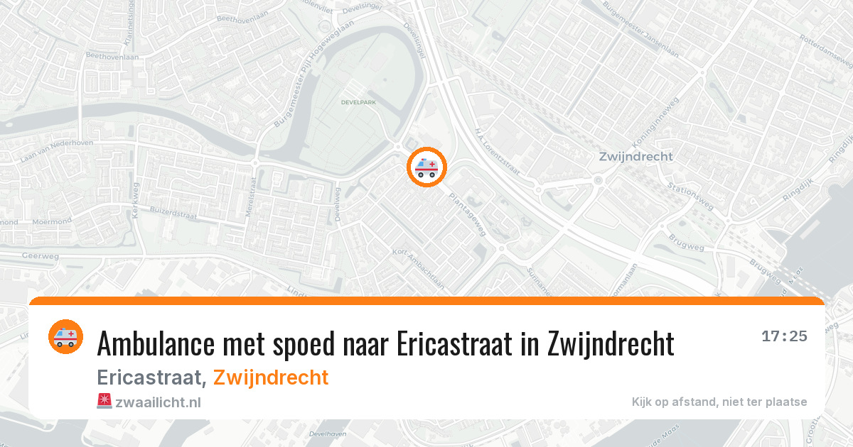 Ambulance met spoed naar Ericastraat in Zwijndrecht — 12 jul 2026