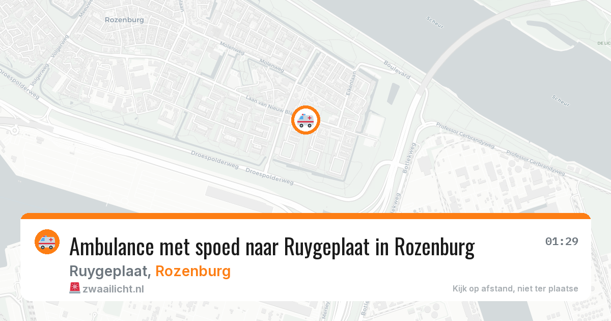 Ambulance met spoed naar Ruygeplaat in Rozenburg — 9 apr 2026