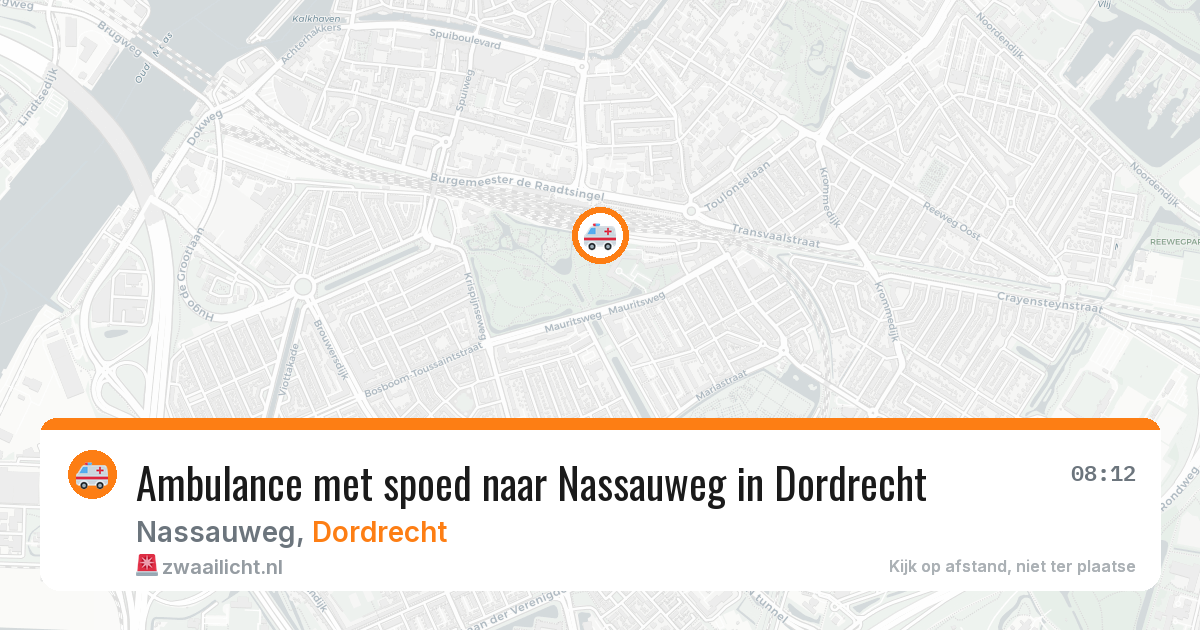 Ambulance met spoed naar Nassauweg in Dordrecht — 8 mei 2026