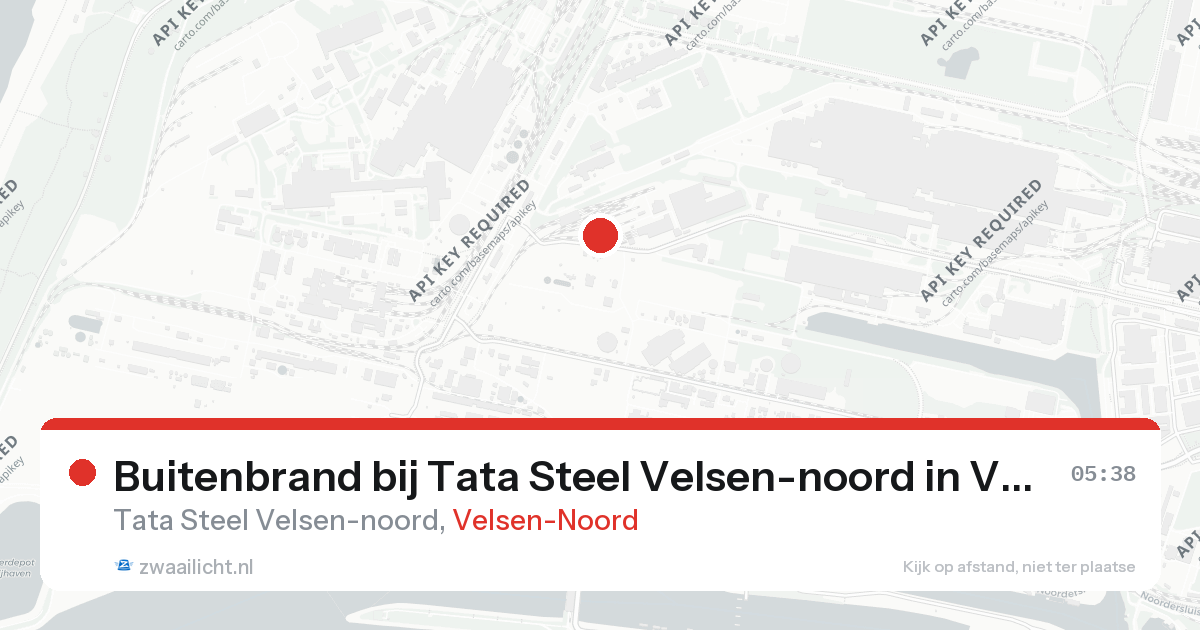 Buitenbrand bij Tata Steel Velsen-noord in Velsen-Noord — 26 aug 2026