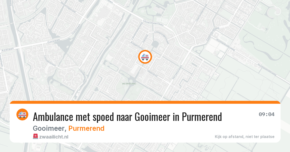 Ambulance met spoed naar Gooimeer in Purmerend — 10 mrt 2026