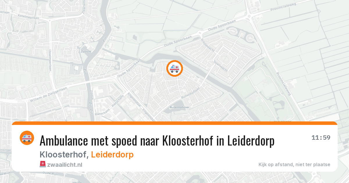 Ambulance met spoed naar Kloosterhof in Leiderdorp — 14 mei 2026