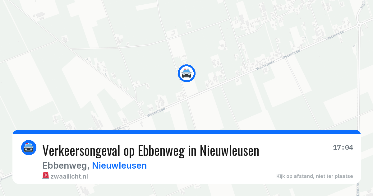 Verkeersongeval op Ebbenweg in Nieuwleusen — 14 mei 2026
