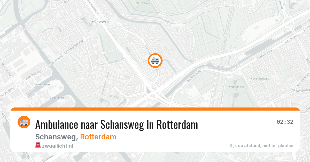 Ambulance naar Schansweg in Rotterdam — 22 mrt 2026