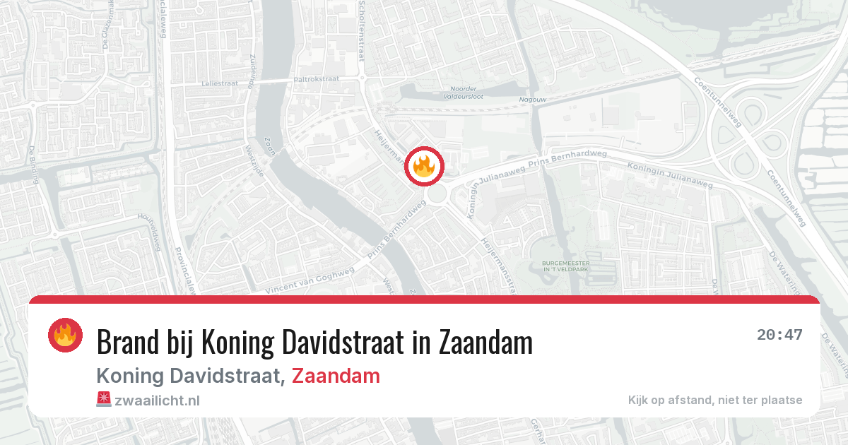 Brand bij Koning Davidstraat in Zaandam — 5 jun 2026