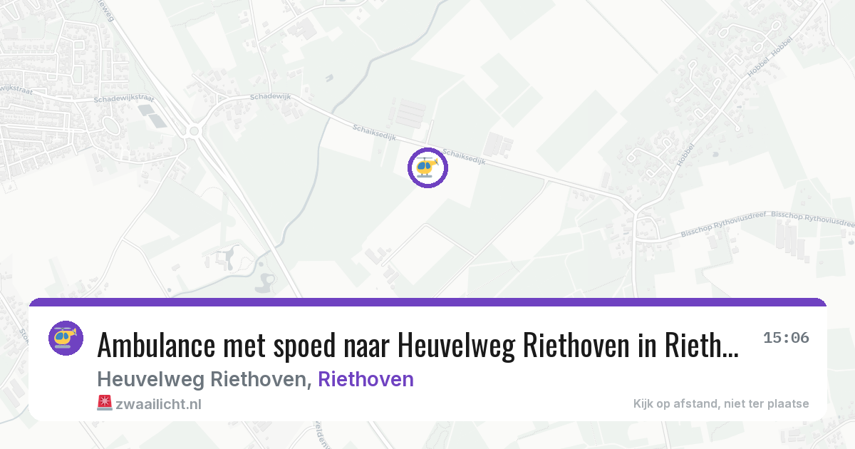 Ambulance met spoed naar Heuvelweg Riethoven in Riethoven — 18 apr 2026