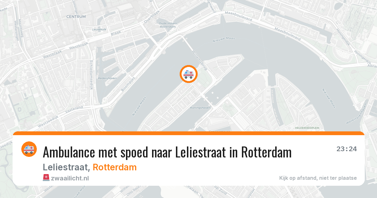 Ambulance met spoed naar Leliestraat in Rotterdam — 1 jul 2026