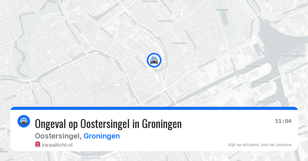 Ongeval op Oostersingel in Groningen — 24 jun 2026