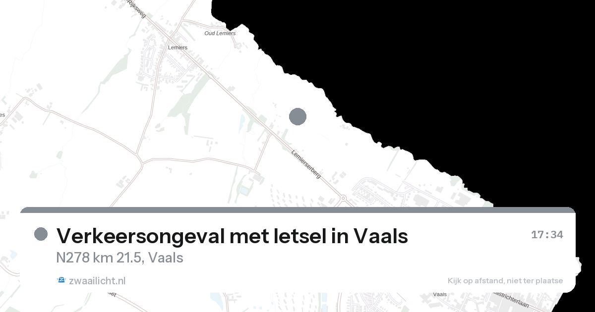 Verkeersongeval met letsel in Vaals — 21 aug 2026