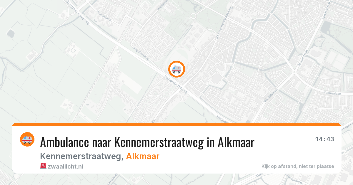 Ambulance naar Kennemerstraatweg in Alkmaar — 19 mrt 2026