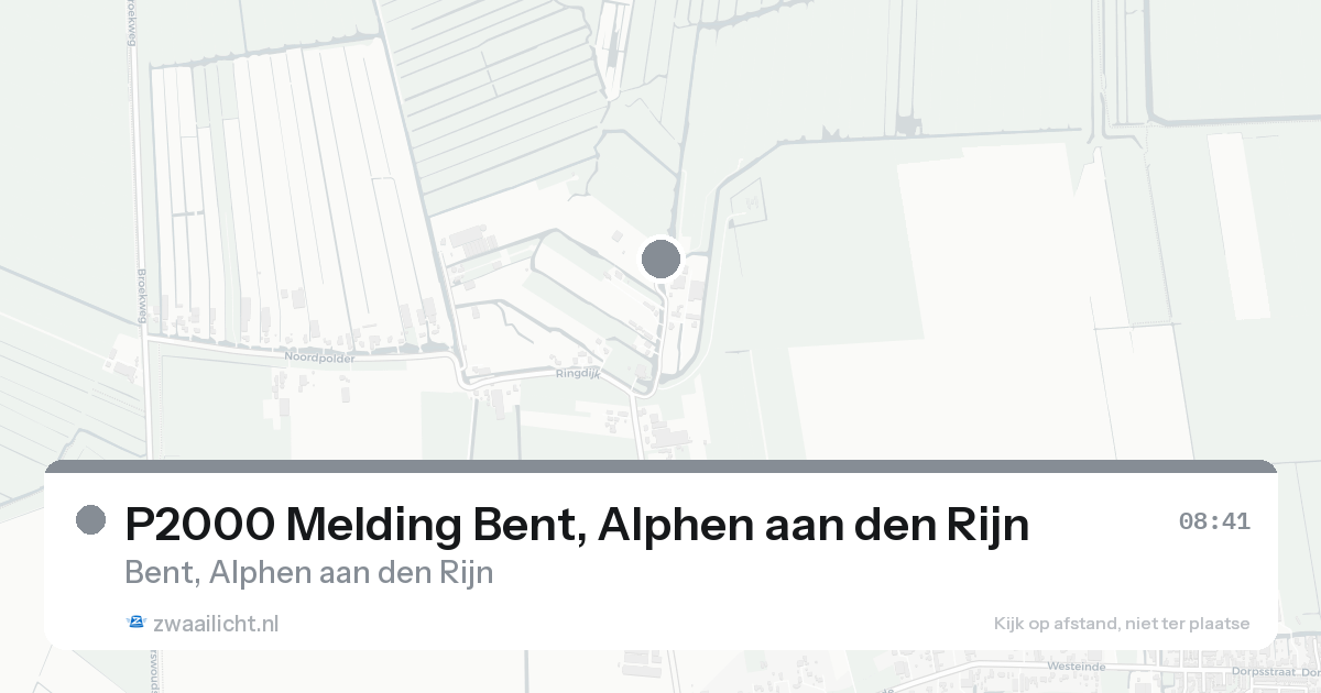 P2000 Melding Bent, Alphen aan den Rijn — 19 aug 2026