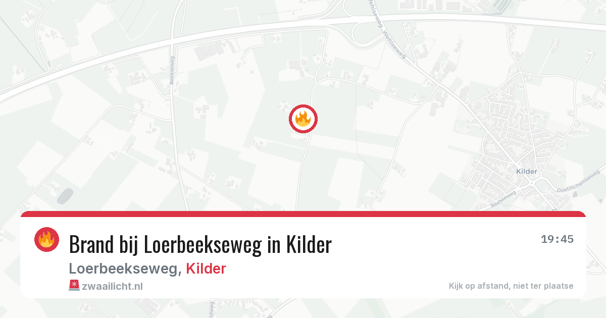 Brand bij Loerbeekseweg in Kilder — 6 mei 2026