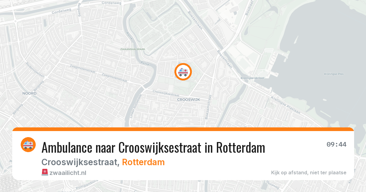 Ambulance naar Crooswijksestraat in Rotterdam — 8 aug 2026