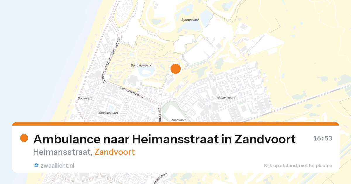 Ambulance naar Heimansstraat in Zandvoort — 27 aug 2026