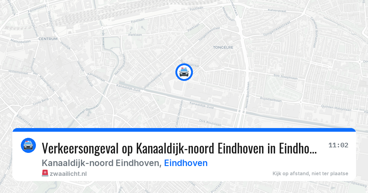 Verkeersongeval op Kanaaldijk-noord Eindhoven in Eindhoven — 25 mrt 2026