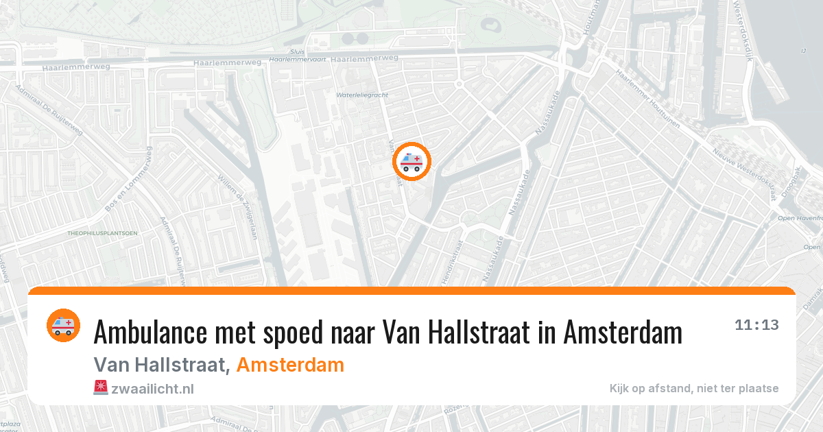 Ambulance met spoed naar Van Hallstraat in Amsterdam — 7 apr 2026
