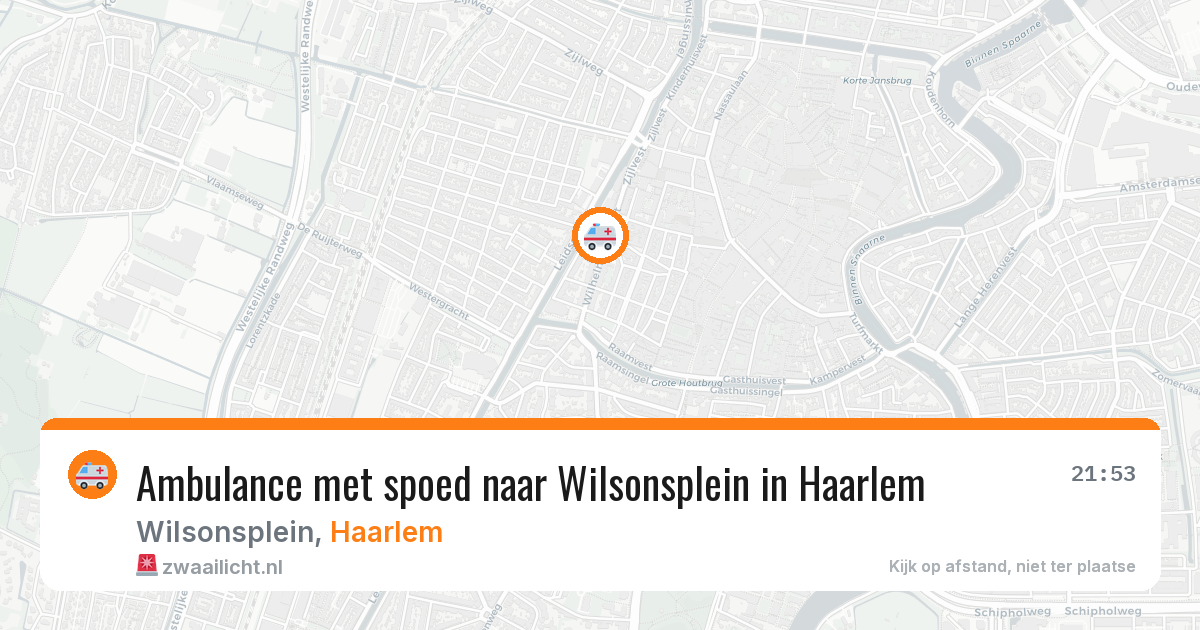Ambulance met spoed naar Wilsonsplein in Haarlem — 31 mrt 2026