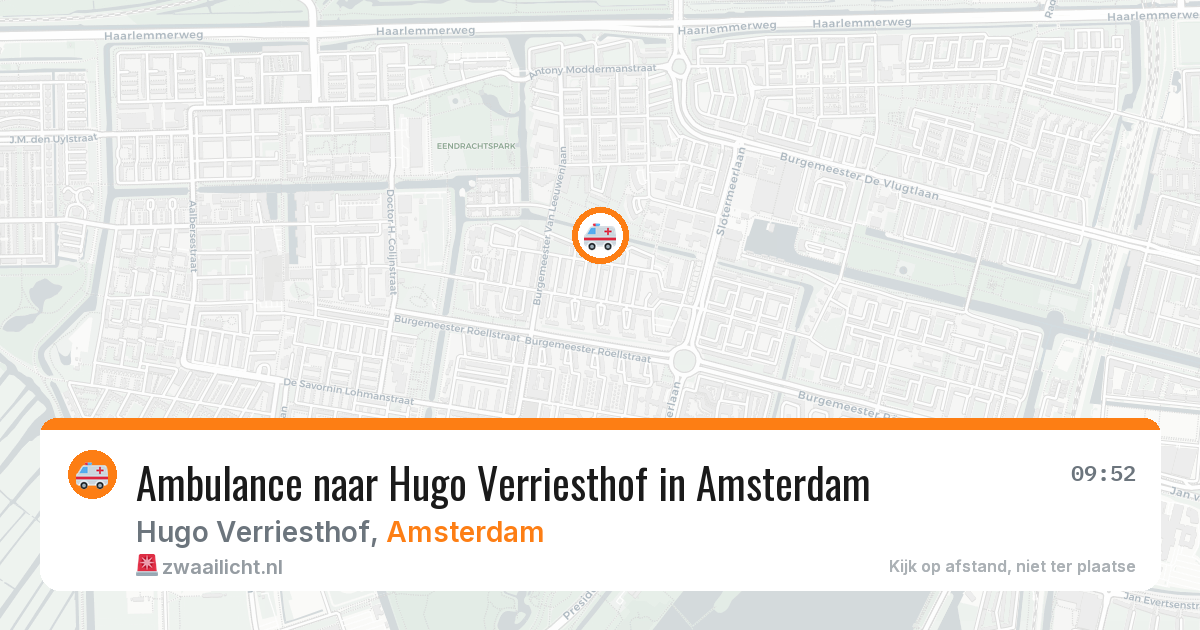 Ambulance naar Hugo Verriesthof in Amsterdam — 21 jun 2026