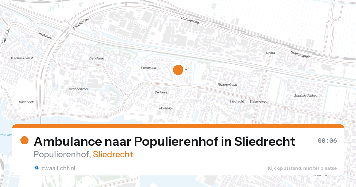 Ambulance naar Populierenhof in Sliedrecht — 21 apr 2026