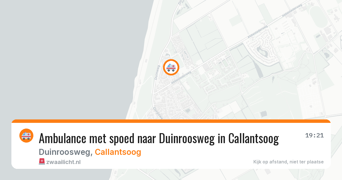 Ambulance met spoed naar Duinroosweg in Callantsoog — 16 apr 2026
