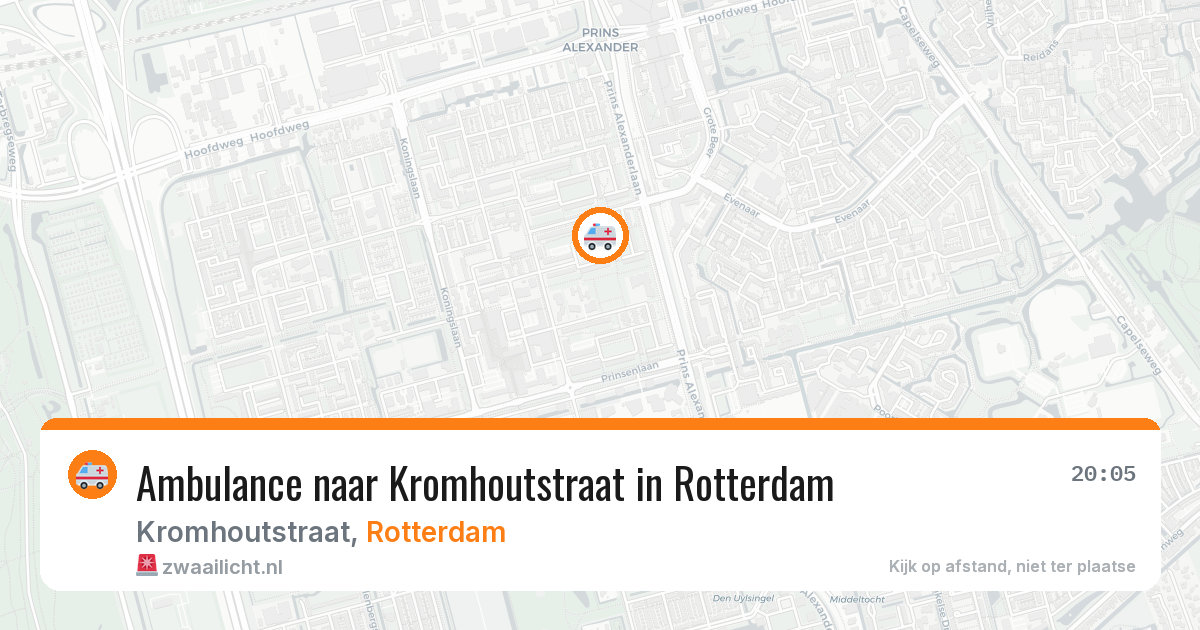 Ambulance naar Kromhoutstraat in Rotterdam — 22 jun 2026