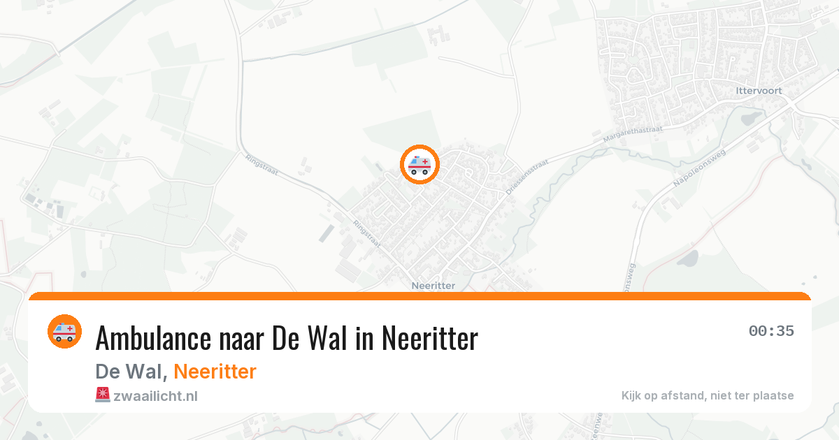 Ambulance naar De Wal in Neeritter — 24 jul 2026