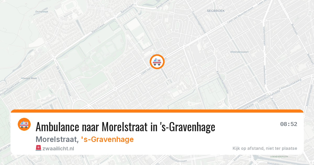 Ambulance naar Morelstraat in 's-Gravenhage — 24 jul 2026