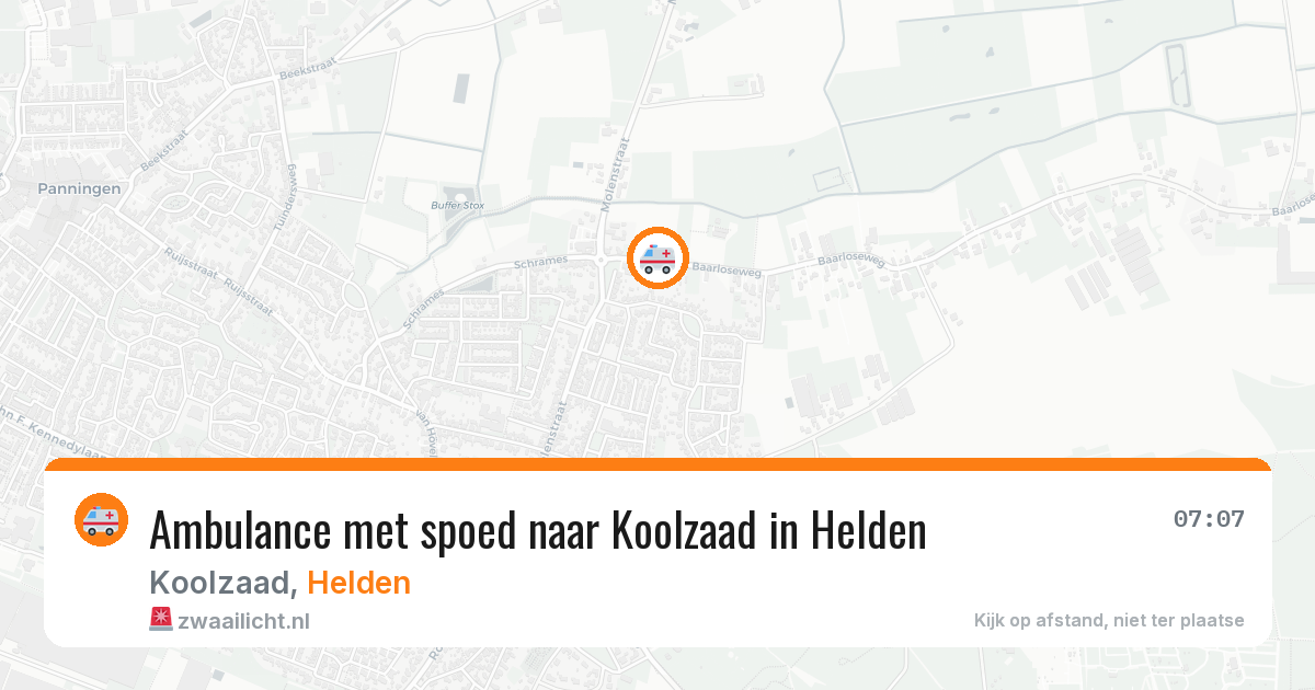 Ambulance met spoed naar Koolzaad in Helden — 4 jul 2026