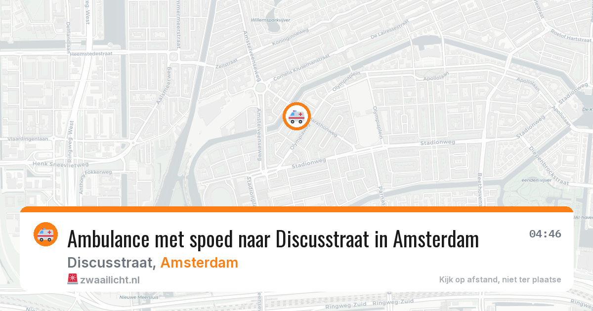 Ambulance met spoed naar Discusstraat in Amsterdam — 2 aug 2026