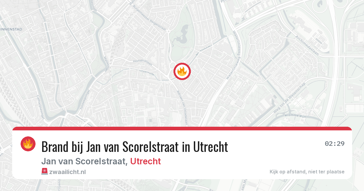 Brand bij Jan van Scorelstraat in Utrecht — 26 mei 2026