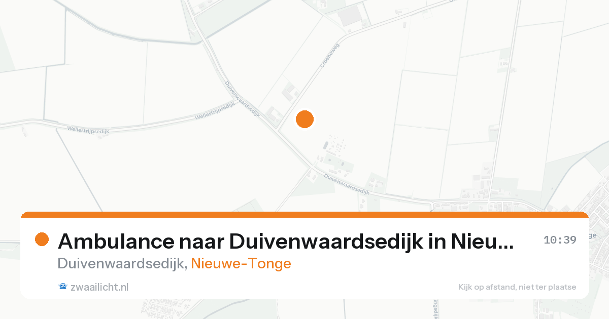 Ambulance naar Duivenwaardsedijk in Nieuwe-Tonge — 16 aug 2026
