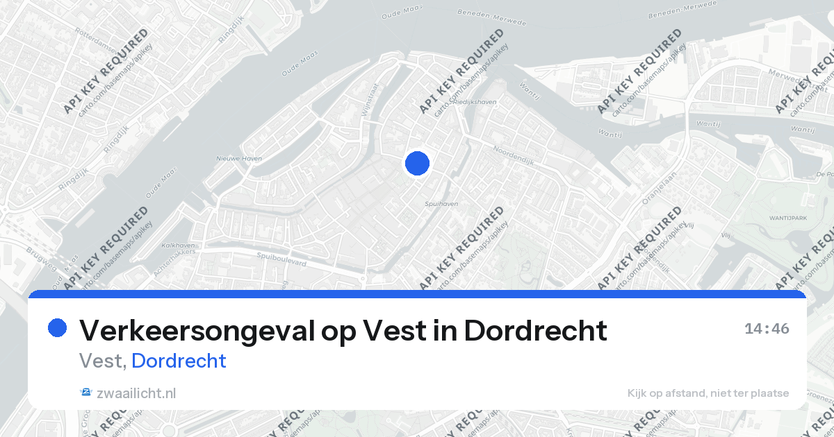 Verkeersongeval op Vest in Dordrecht — 26 aug 2026