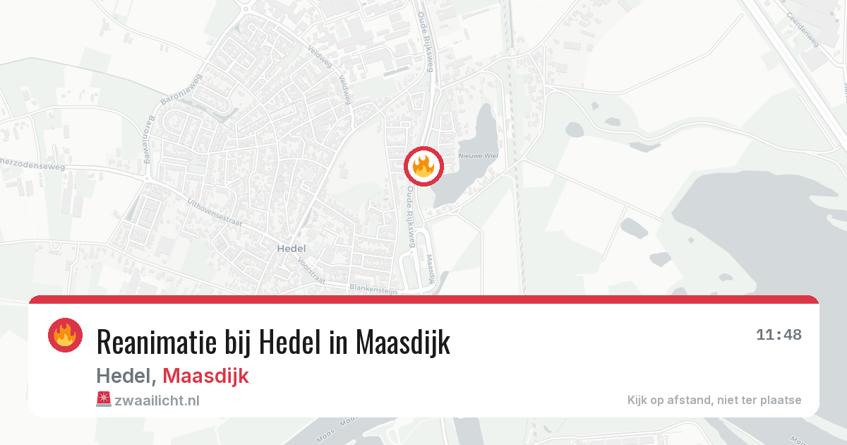 Reanimatie bij Hedel in Maasdijk — 21 apr 2026