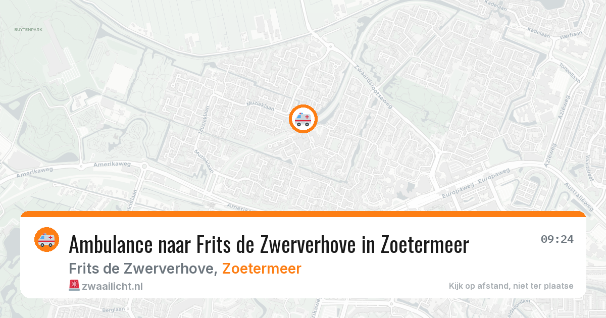 Ambulance naar Frits de Zwerverhove in Zoetermeer — 16 apr 2026