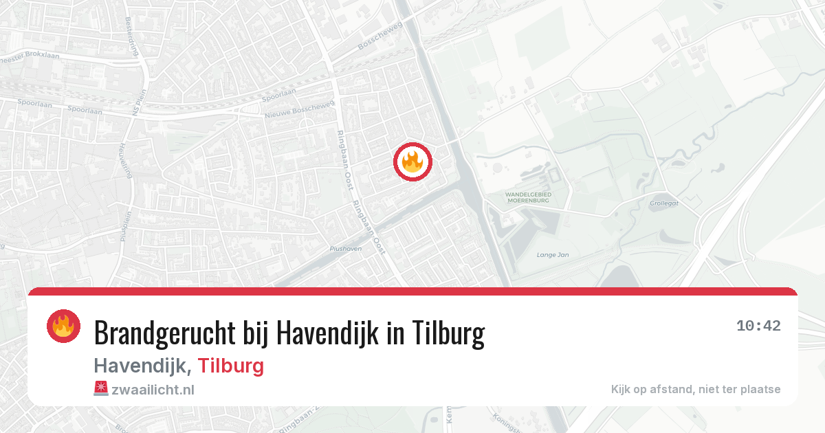 Brandgerucht bij Havendijk in Tilburg — 26 jun 2026