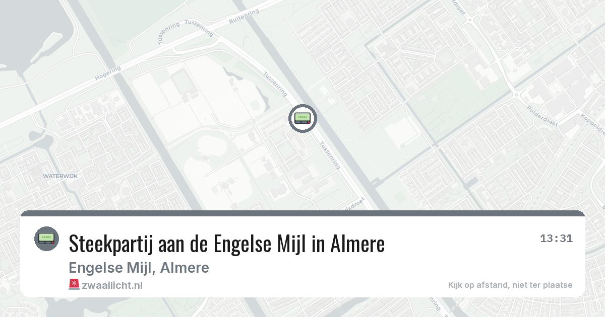 Steekpartij aan de Engelse Mijl in Almere — 11 mrt 2026