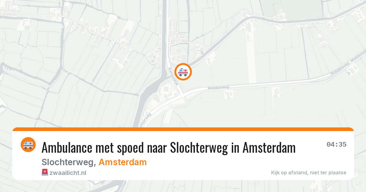 Ambulance met spoed naar Slochterweg in Amsterdam — 26 jul 2026