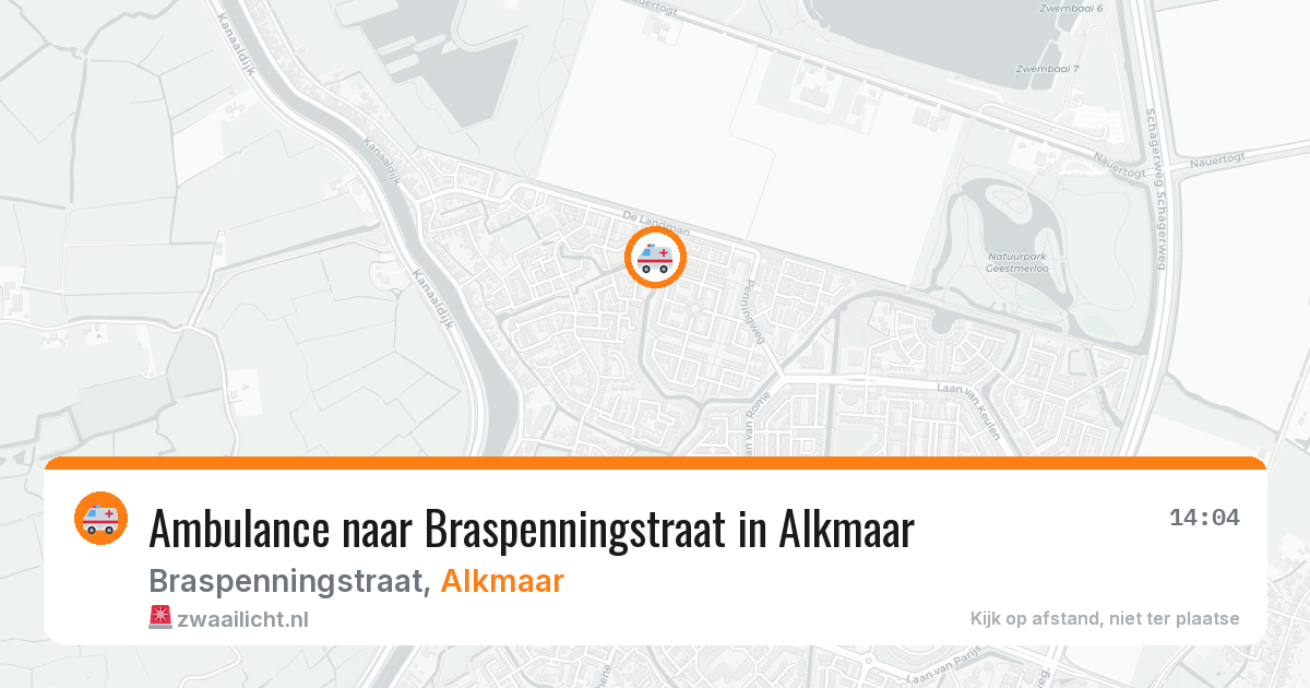Ambulance naar Braspenningstraat in Alkmaar — 30 jun 2026