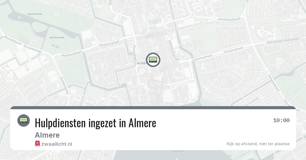 Hulpdiensten ingezet in Almere — 30 jan 2026 | 🚨 Zwaailicht.nl