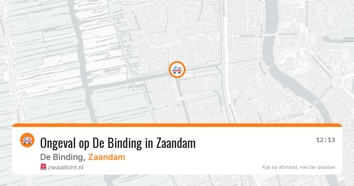 Ongeval op De Binding in Zaandam — 9 feb 2026
